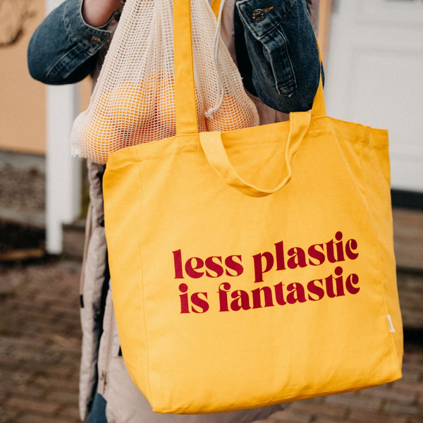 OMOM Ekologisk Tygkasse / Tote bag ORIGINAL - LESS PLASTIC Gul