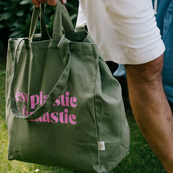 OMOM Ekologisk Tygkasse / Tote bag ORIGINAL - LESS PLASTIC Grön