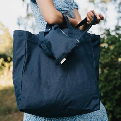 OMOM Ekologisk Tygkasse / Tote bag ORIGINAL - Marinblå premium